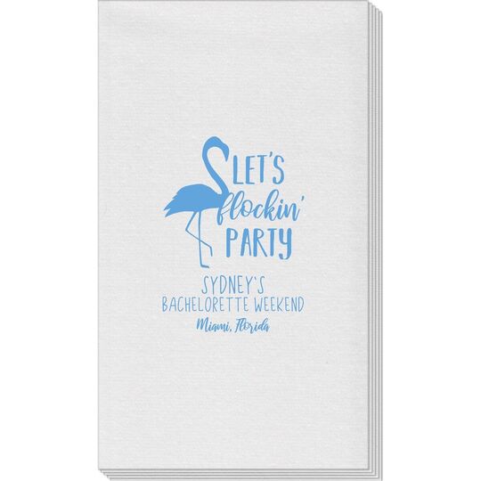 Let's Flockin' Party Linen Like Guest Towels